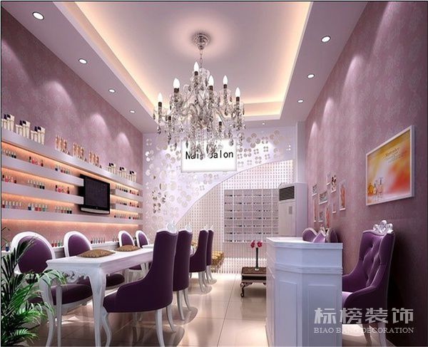 深圳美甲店墻面裝飾怎么做？